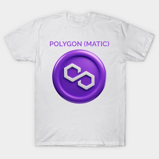 POOLYGON (MATIC) Crypto Currency T-Shirt by YousifAzeez